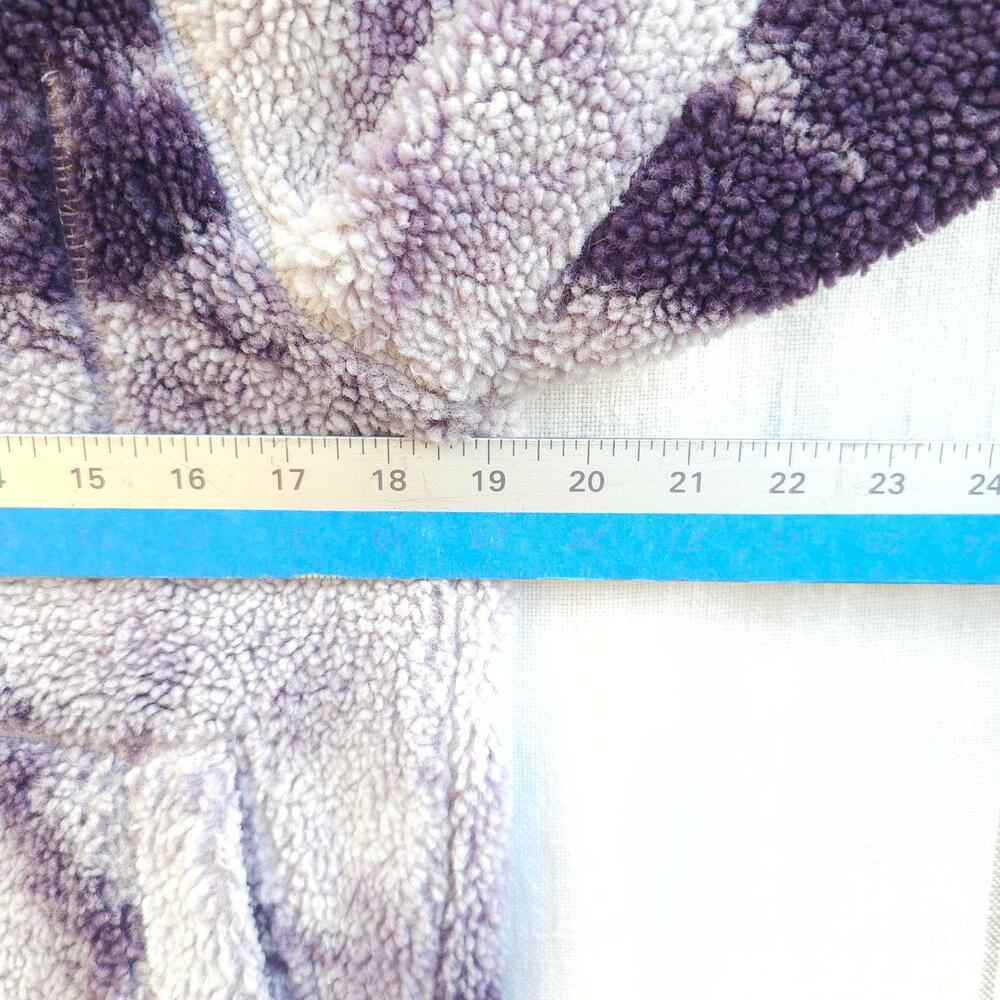 The North Face Ridge Jacket Womens XS Purple Sherpa Hooded Tie Dye Fleece Teddy - Picture 7 of 14